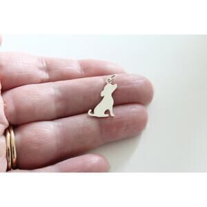 Sterling Silver Dog Charm, Sterling Silver Puppy Charm